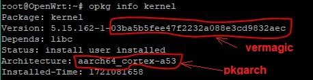 pkgarch и vermagic